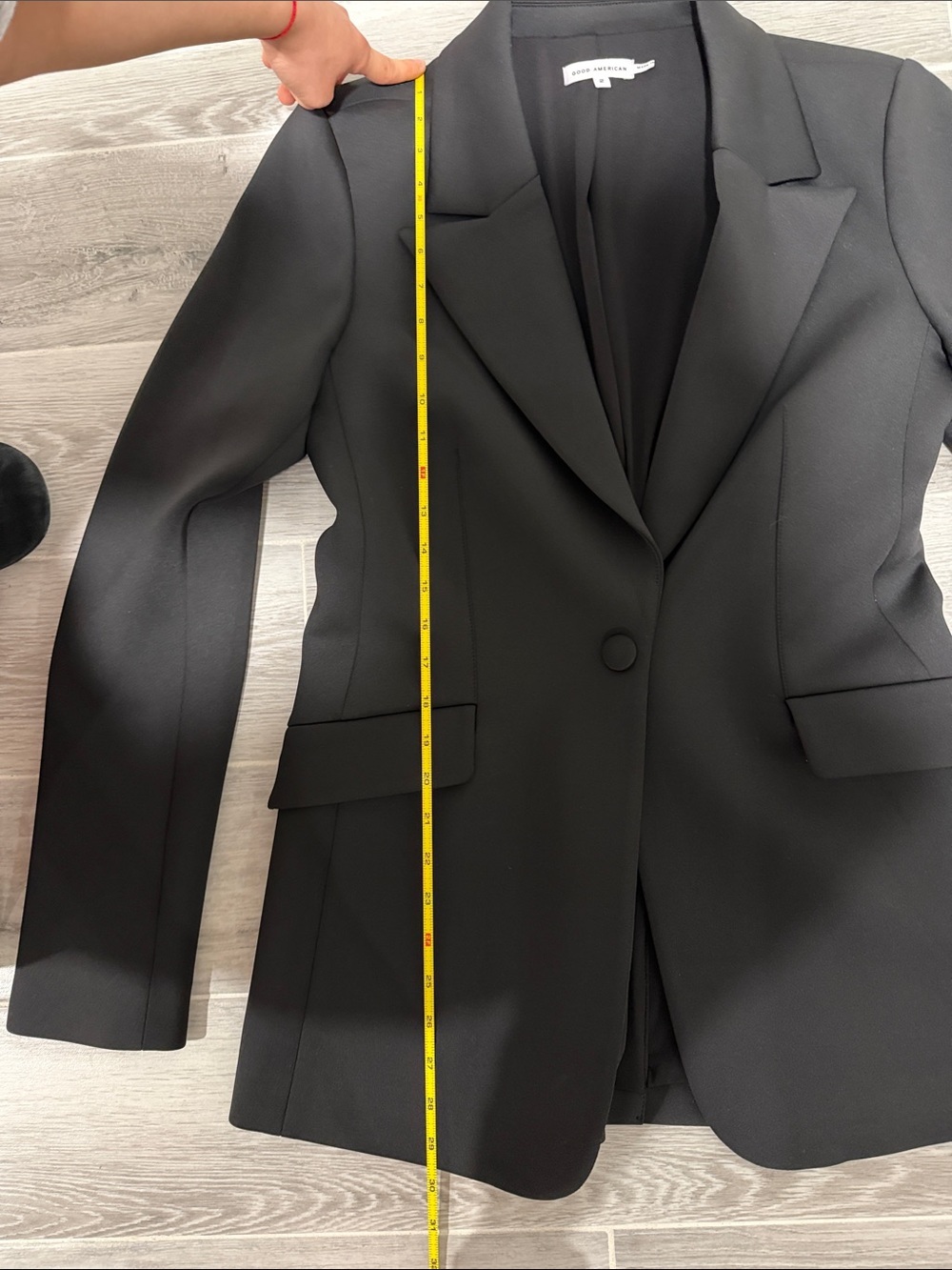 Good American Black Longline Blazer Size 2 - Picture 6 of 7